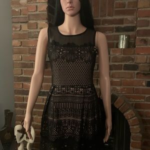Black lace Knee Length Dress.